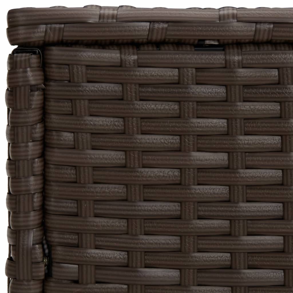vidaXL Garden Side Tables 3 pcs Brown Poly Rattan