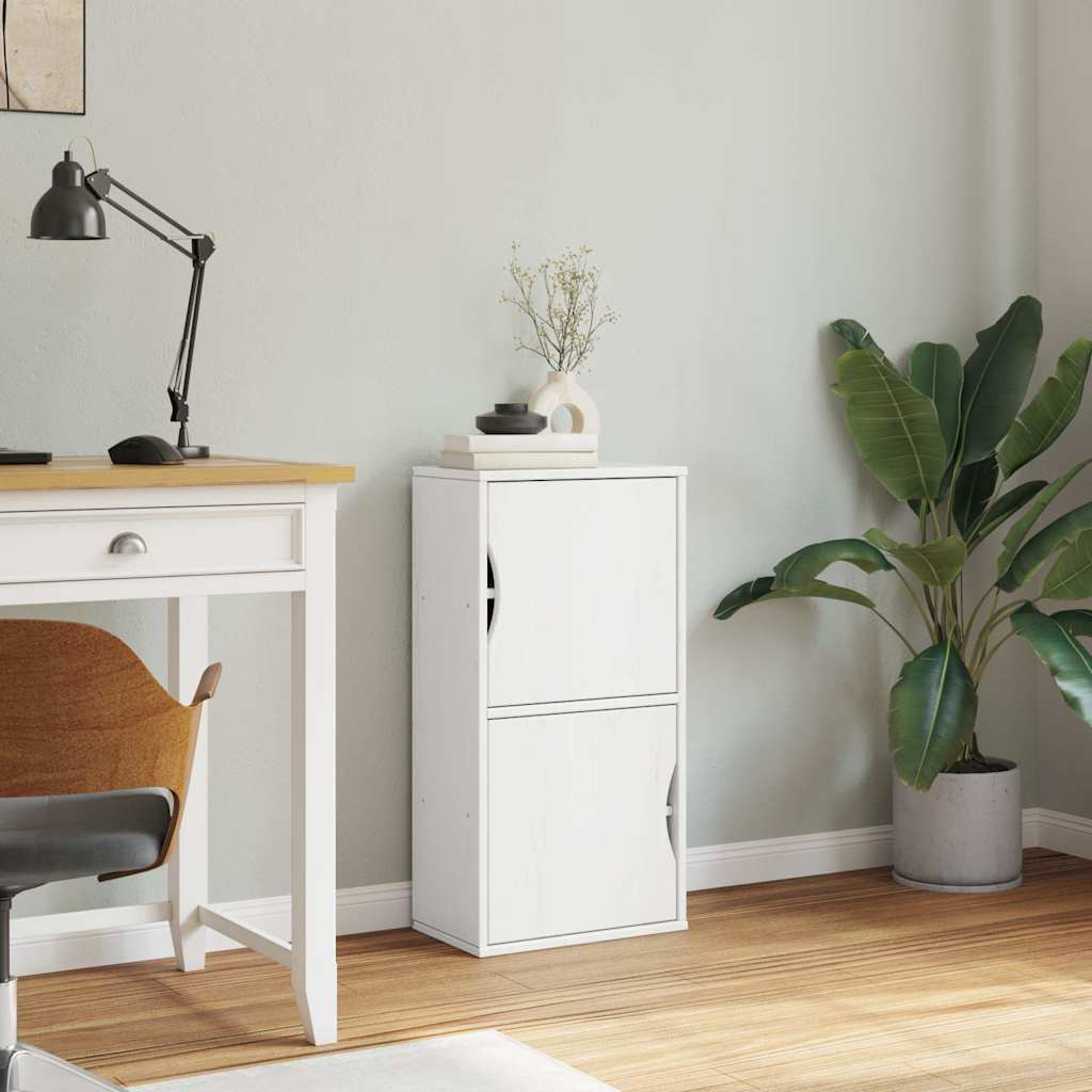vidaXL Side Cabinet ODDA White 40x24x79 cm Solid Wood Pine