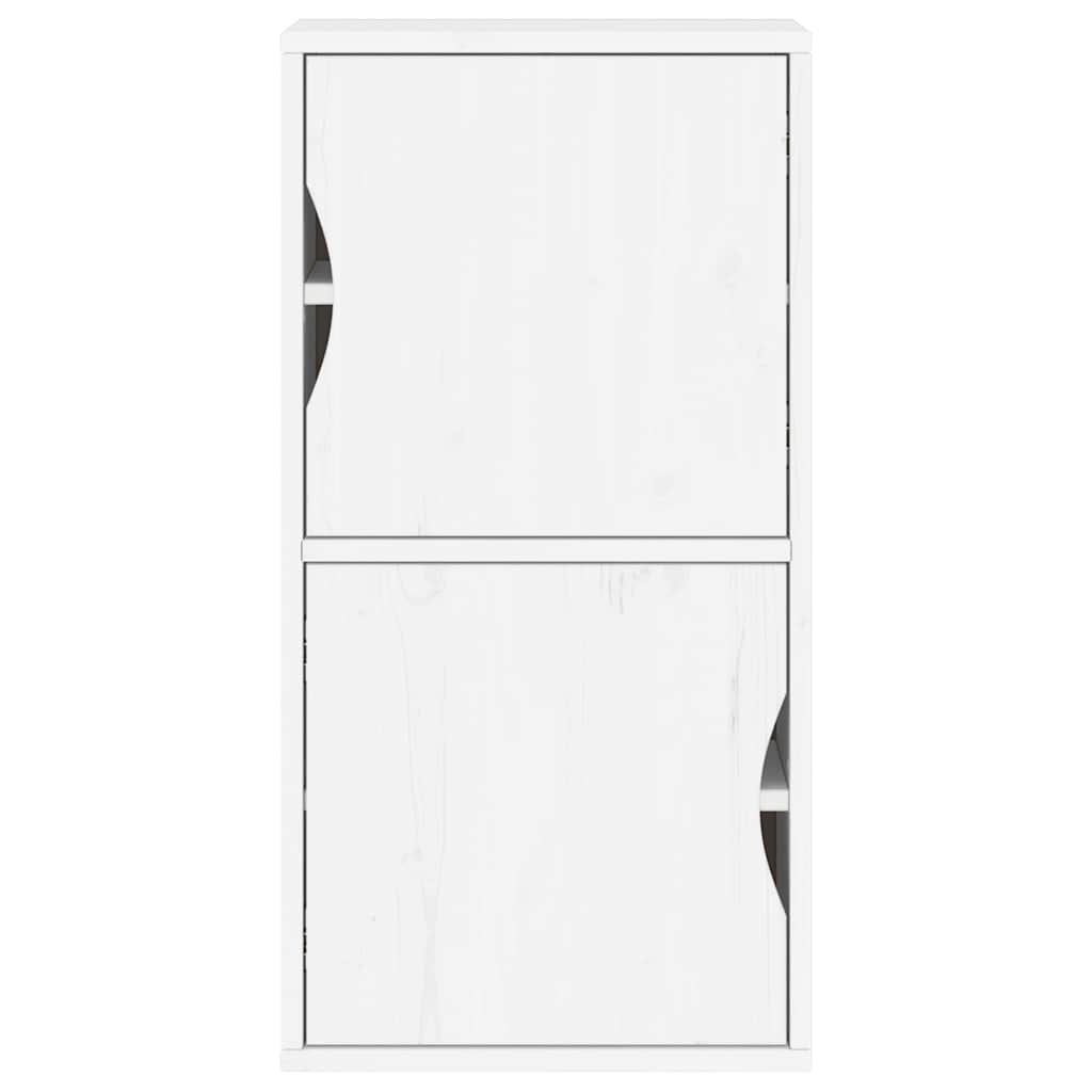 vidaXL Side Cabinet ODDA White 40x24x79 cm Solid Wood Pine