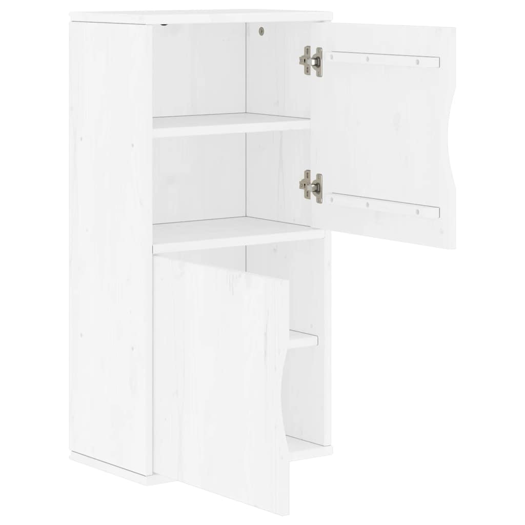 vidaXL Side Cabinet ODDA White 40x24x79 cm Solid Wood Pine