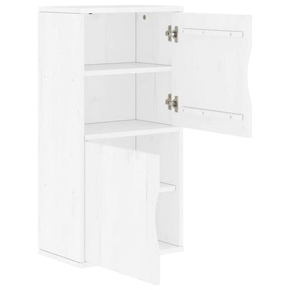 vidaXL Side Cabinet "ODDA" White 40x24x79 cm Solid Wood Pine
