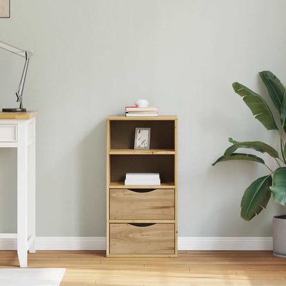 vidaXL Side Cabinet with Drawers "ODDA" 40x24x79 cm Solid Wood Pine