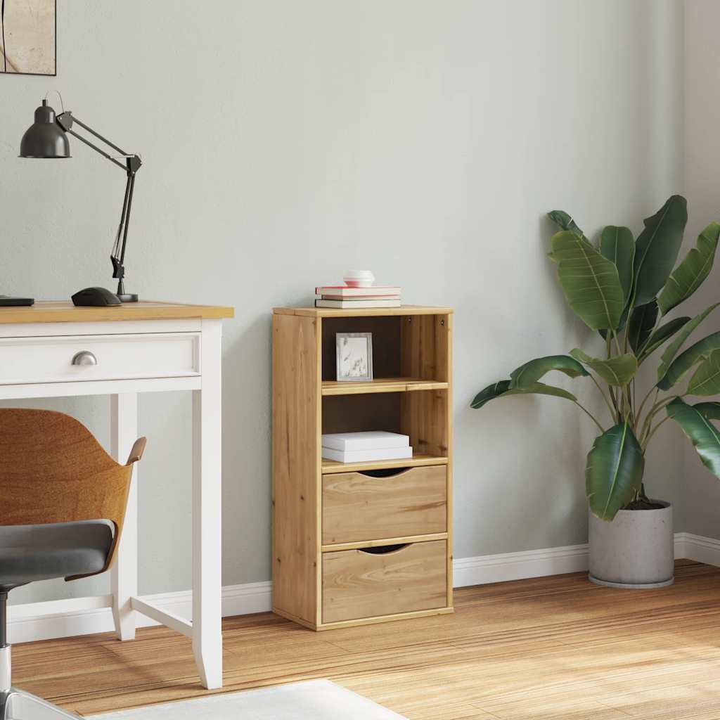 vidaXL Side Cabinet with Drawers "ODDA" 40x24x79 cm Solid Wood Pine
