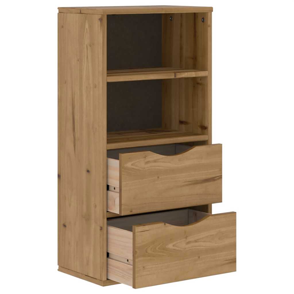 vidaXL Side Cabinet with Drawers "ODDA" 40x24x79 cm Solid Wood Pine