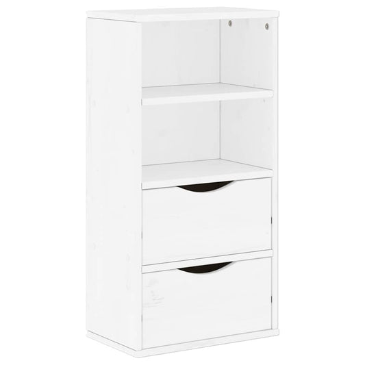 vidaXL Side Cabinet with Drawers "ODDA" White 40x24x79 cm Solid Wood Pine