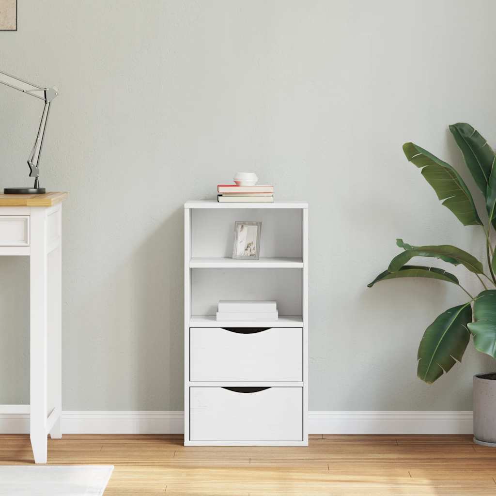vidaXL Side Cabinet with Drawers "ODDA" White 40x24x79 cm Solid Wood Pine
