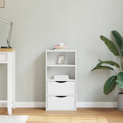 vidaXL Side Cabinet with Drawers "ODDA" White 40x24x79 cm Solid Wood Pine