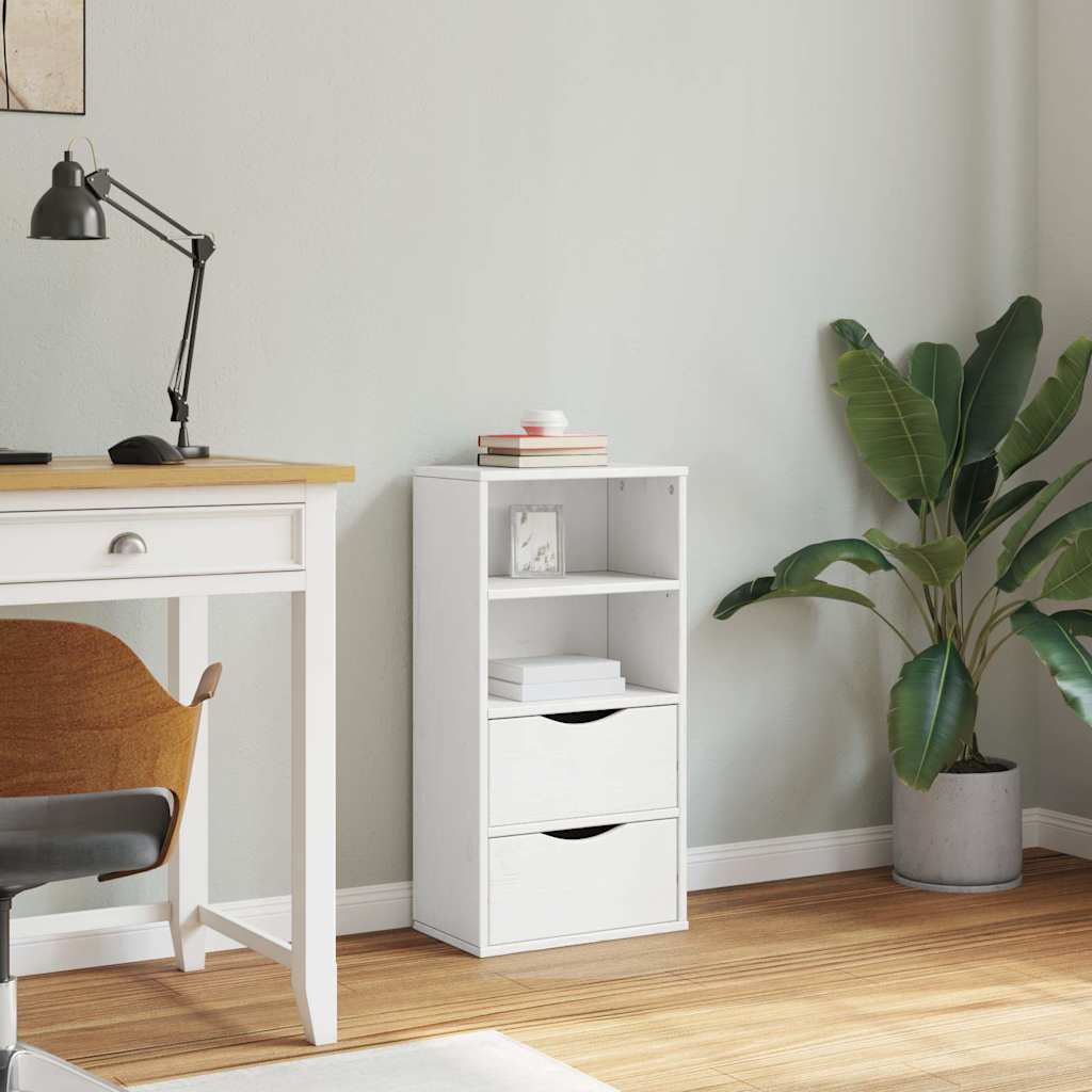 vidaXL Side Cabinet with Drawers "ODDA" White 40x24x79 cm Solid Wood Pine