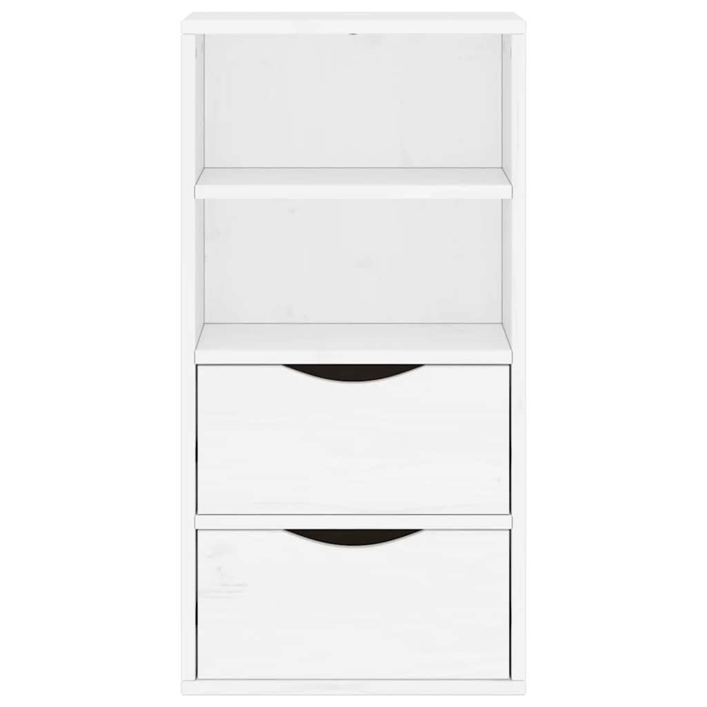 vidaXL Side Cabinet with Drawers ODDA White 40x24x79 cm Solid Wood Pine