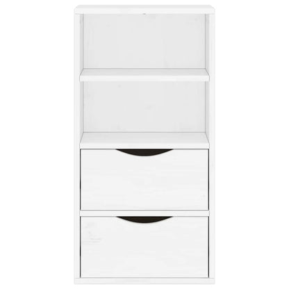 vidaXL Side Cabinet with Drawers ODDA White 40x24x79 cm Solid Wood Pine