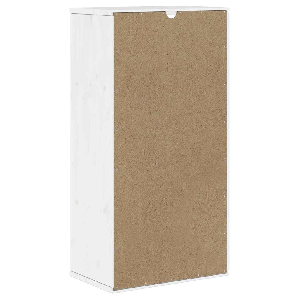 vidaXL Side Cabinet with Drawers "ODDA" White 40x24x79 cm Solid Wood Pine