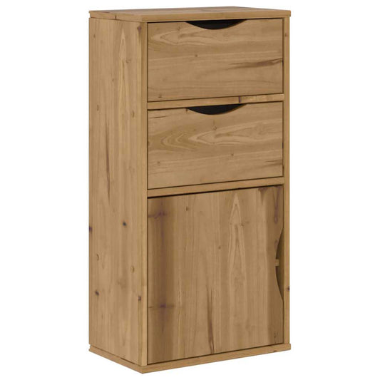 vidaXL Side Cabinet with Drawers "ODDA" 40x24x79 cm Solid Wood Pine