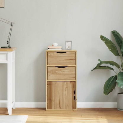 vidaXL Side Cabinet with Drawers ODDA 40x24x79 cm Solid Wood Pine
