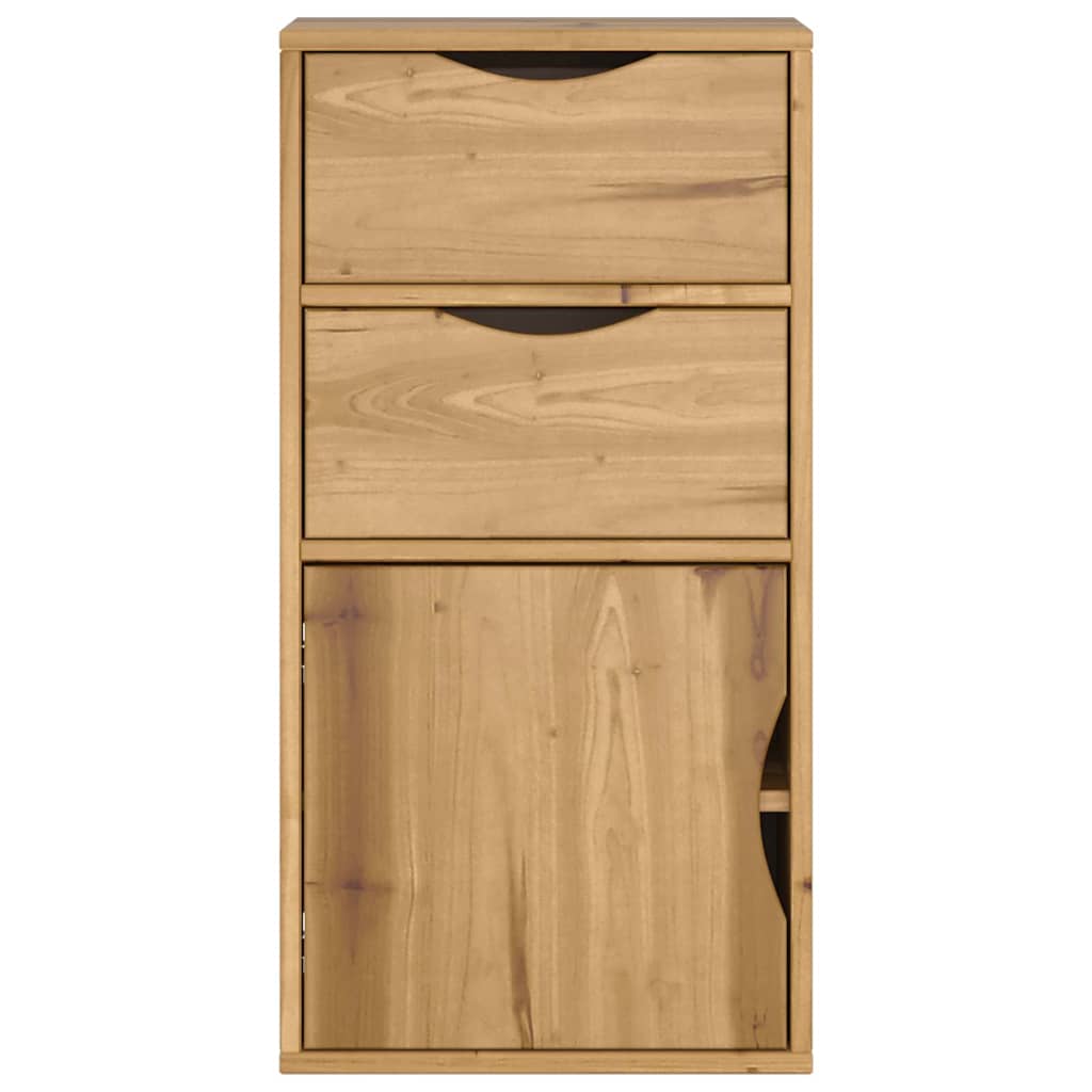 vidaXL Side Cabinet with Drawers "ODDA" 40x24x79 cm Solid Wood Pine