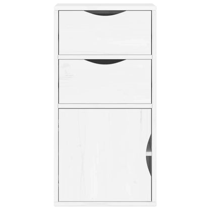 vidaXL Side Cabinet with Drawers "ODDA" White 40x24x79 cm Solid Wood Pine