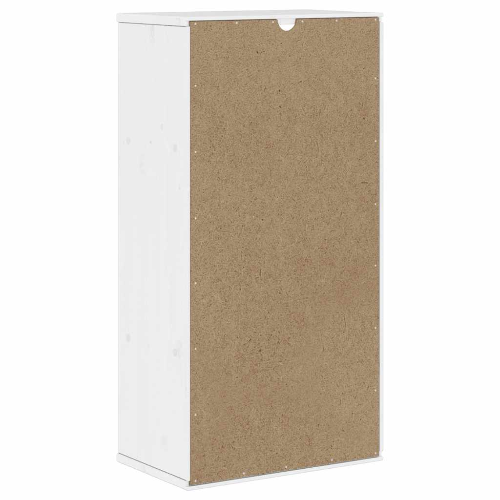 vidaXL Side Cabinet with Drawers "ODDA" White 40x24x79 cm Solid Wood Pine