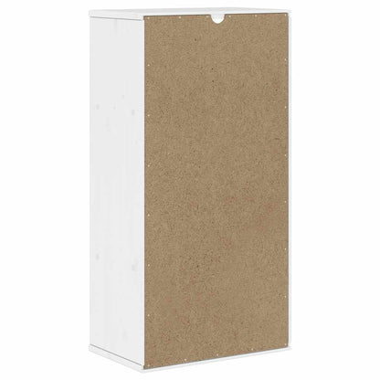 vidaXL Side Cabinet with Drawers "ODDA" White 40x24x79 cm Solid Wood Pine