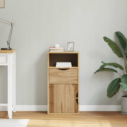 vidaXL Side Cabinet with Drawer "ODDA" 40x24x79 cm Solid Wood Pine