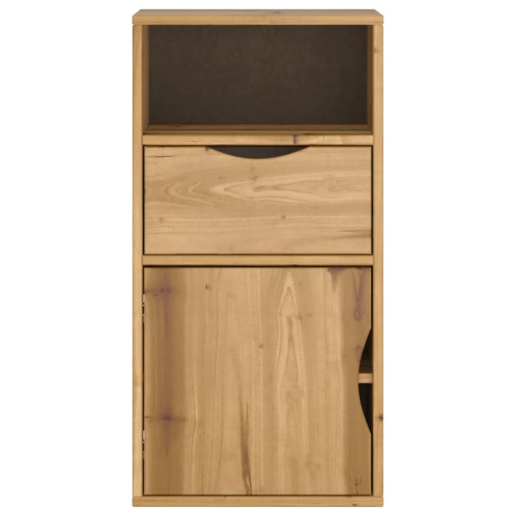 vidaXL Side Cabinet with Drawer "ODDA" 40x24x79 cm Solid Wood Pine