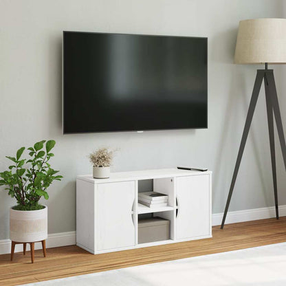 vidaXL TV Cabinet “ODDA” White 79x24x40 cm Solid Wood Pine