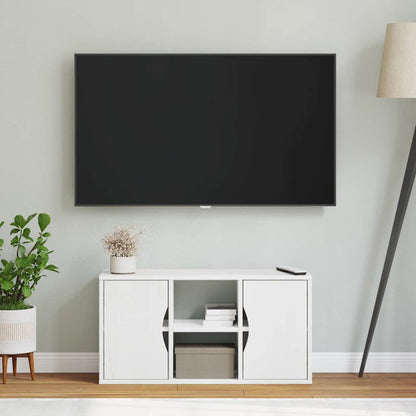 vidaXL TV Cabinet ODDA White 79x24x40 cm Solid Wood Pine