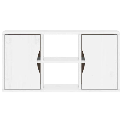 vidaXL TV Cabinet ODDA White 79x24x40 cm Solid Wood Pine