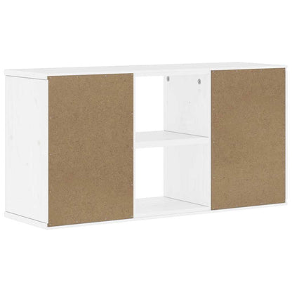 vidaXL TV Cabinet ODDA White 79x24x40 cm Solid Wood Pine