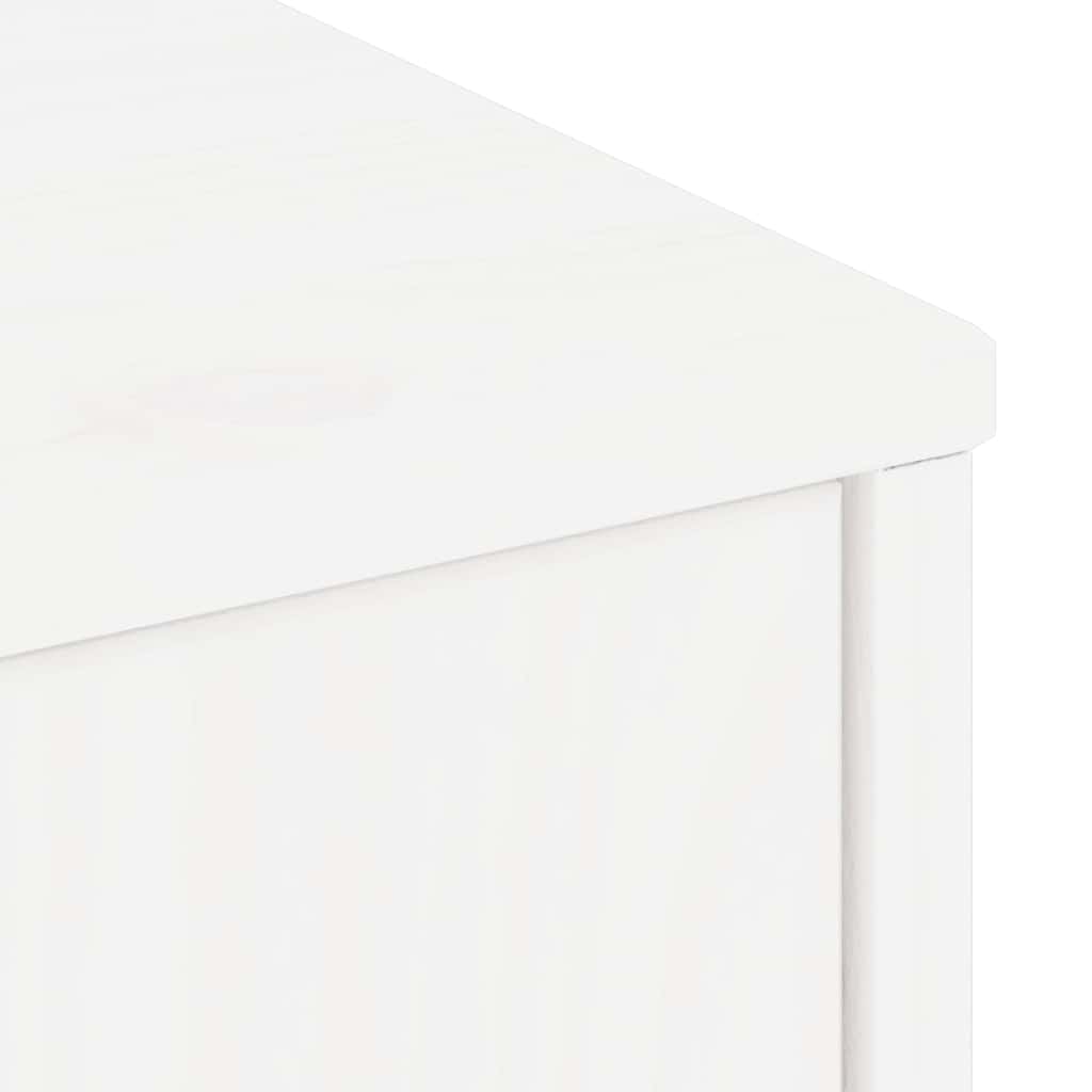 vidaXL TV Cabinet ODDA White 79x24x40 cm Solid Wood Pine