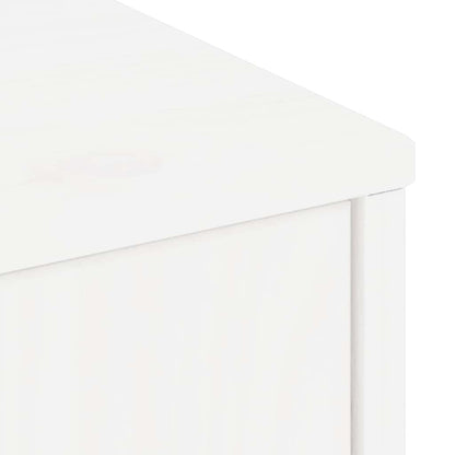 vidaXL TV Cabinet ODDA White 79x24x40 cm Solid Wood Pine