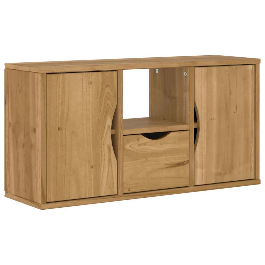 vidaXL TV Cabinet with Drawer “ODDA” 79x24x40 cm Solid Wood Pine