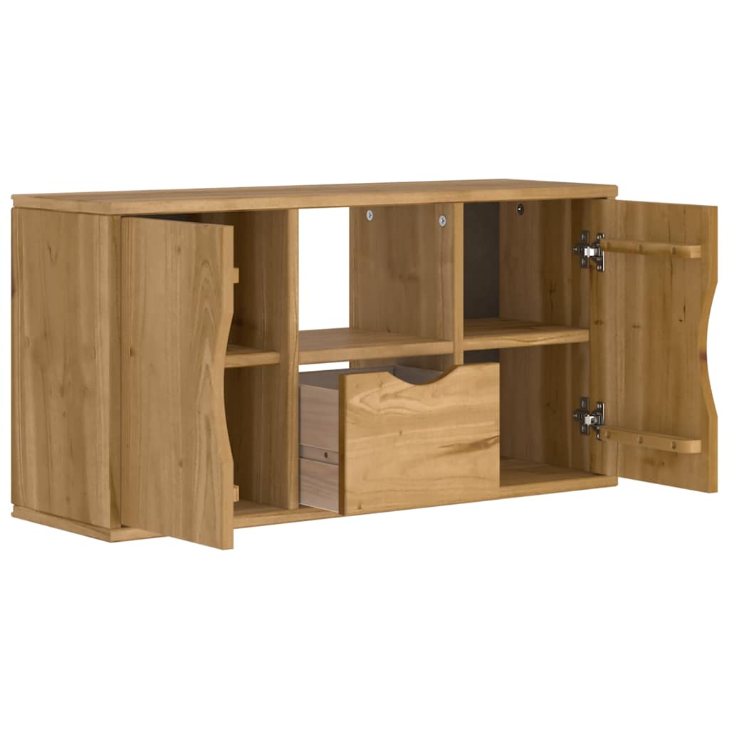 vidaXL TV Cabinet with Drawer “ODDA” 79x24x40 cm Solid Wood Pine