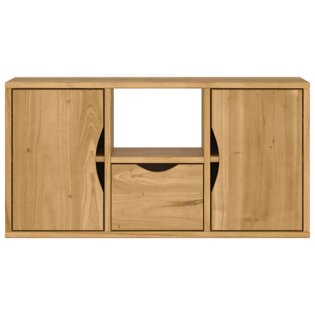 vidaXL TV Cabinet with Drawer “ODDA” 79x24x40 cm Solid Wood Pine