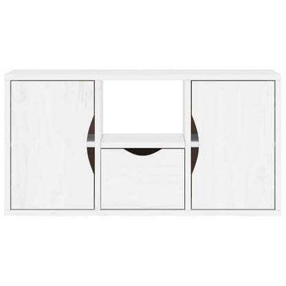 vidaXL TV Cabinet with Drawer ODDA White 79x24x40 cm Solid Wood Pine