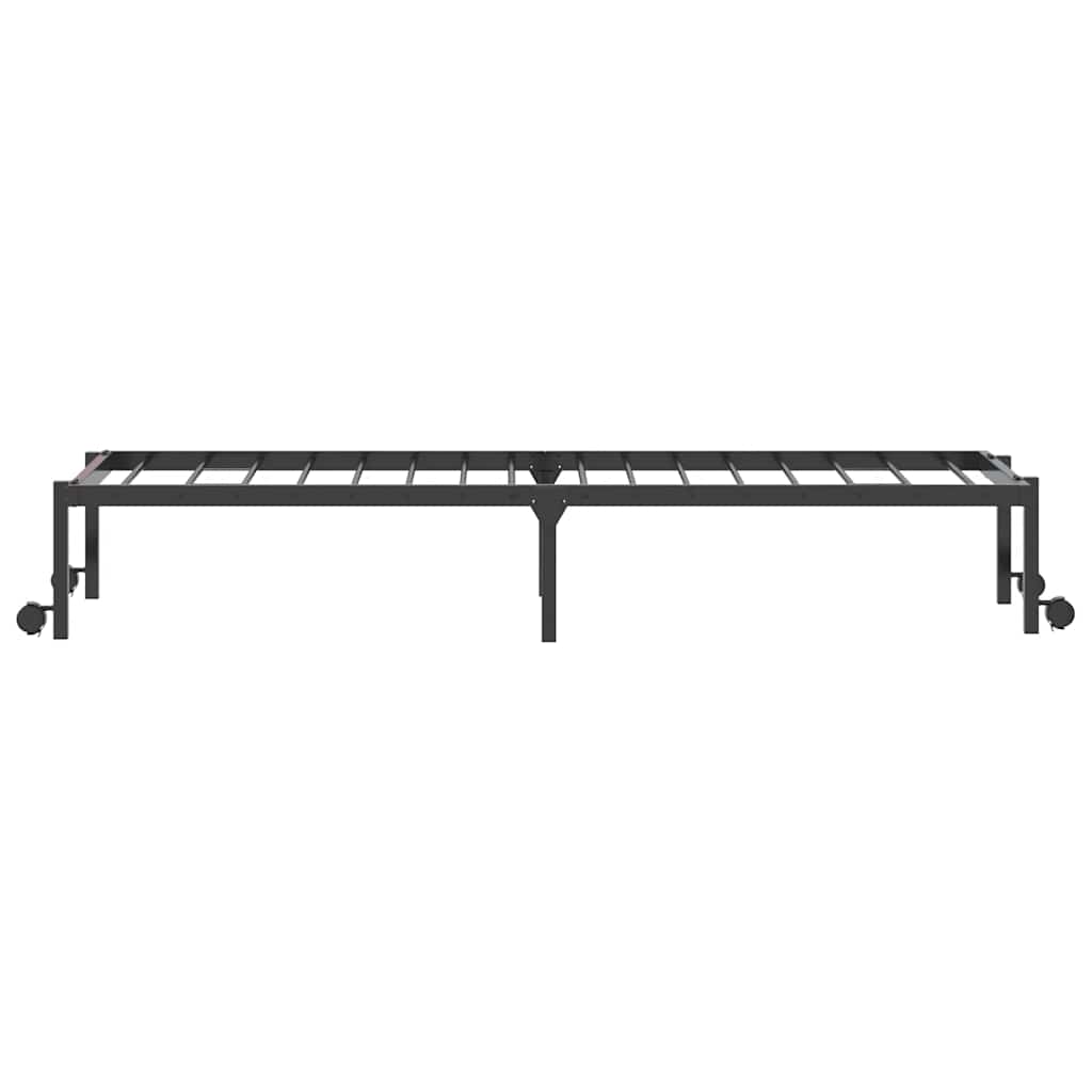 vidaXL Bed Frame without Mattress Foldable Black 90x190 cm Steel