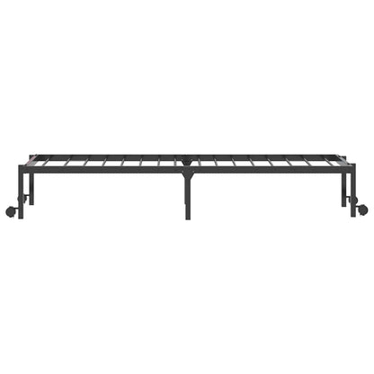 vidaXL Bed Frame without Mattress Foldable Black 90x190 cm Steel