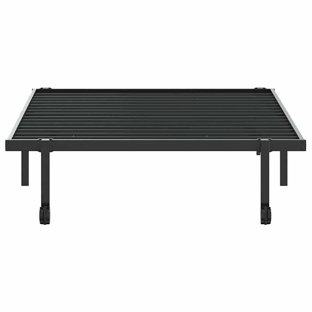 vidaXL Bed Frame without Mattress Foldable Black 100x190 cm Steel