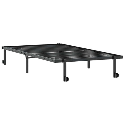 vidaXL Bed Frame without Mattress Foldable Black 100x200 cm Steel