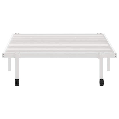 vidaXL Bed Frame without Mattress Foldable White 100x200 cm Steel