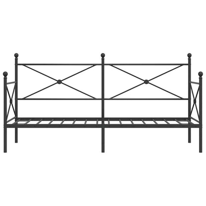 vidaXL Day Bed without Mattress Black 75x190 cm Steel