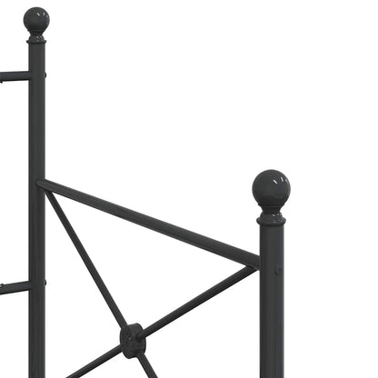 vidaXL Day Bed without Mattress Black 75x190 cm Steel
