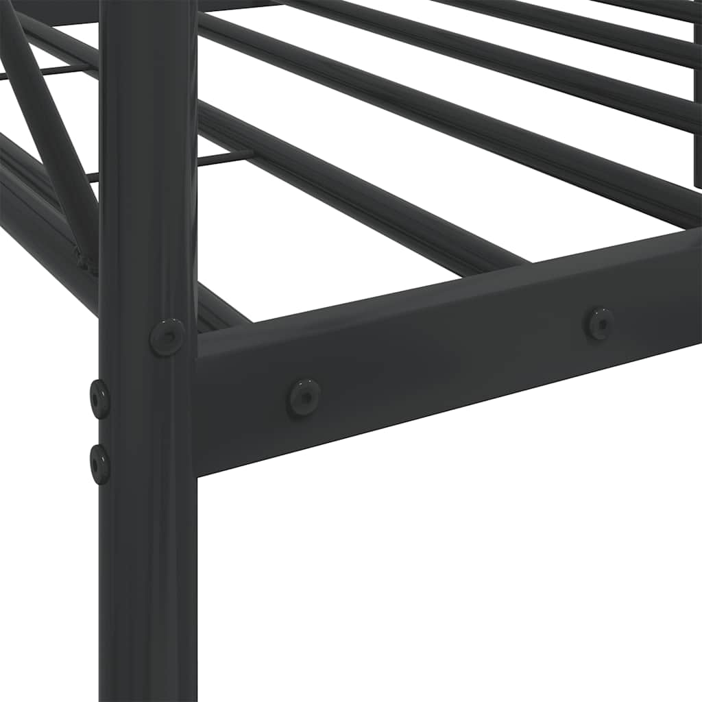 vidaXL Day Bed without Mattress Black 75x190 cm Steel
