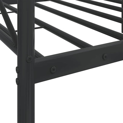 vidaXL Day Bed without Mattress Black 75x190 cm Steel