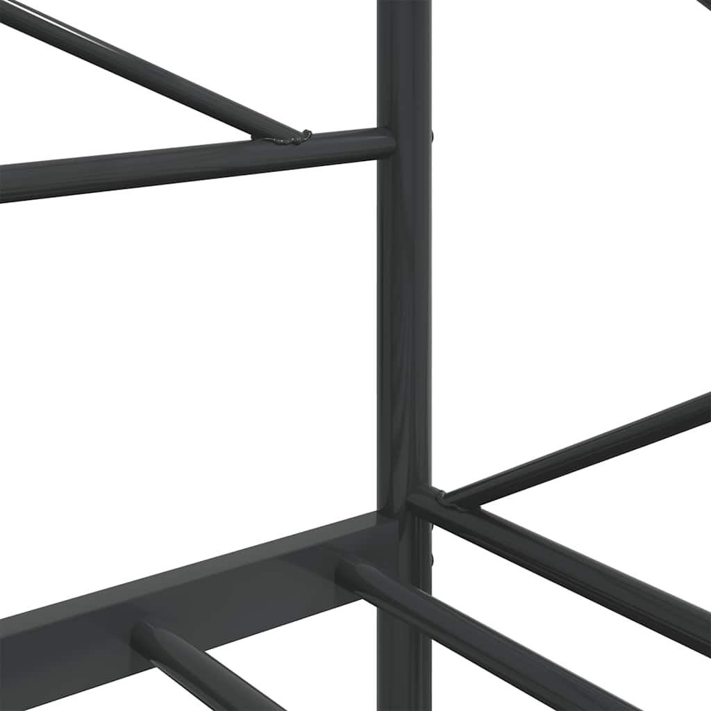 vidaXL Day Bed without Mattress Black 75x190 cm Steel