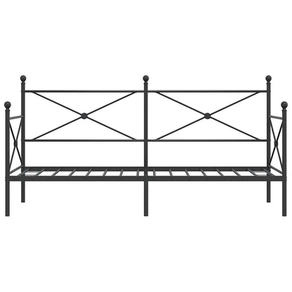 vidaXL Day Bed without Mattress Black 80x200 cm Steel