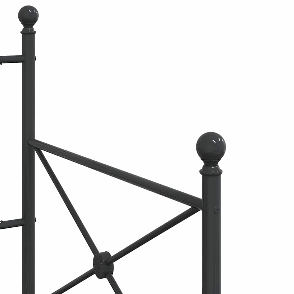 vidaXL Day Bed without Mattress Black 80x200 cm Steel