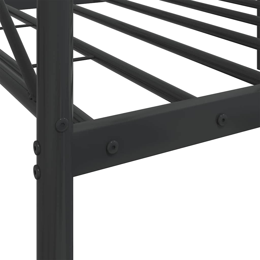 vidaXL Day Bed without Mattress Black 80x200 cm Steel
