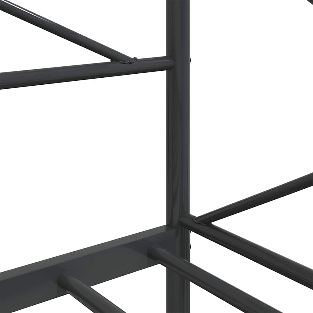 vidaXL Day Bed without Mattress Black 90x200 cm Steel