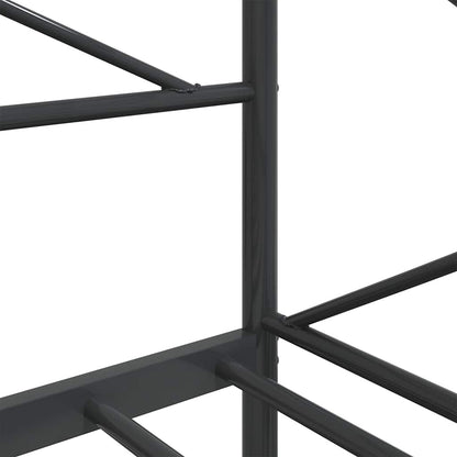 vidaXL Day Bed without Mattress Black 90x200 cm Steel