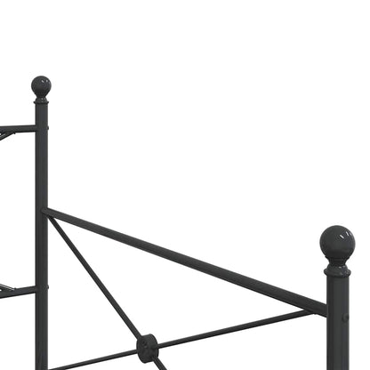 vidaXL Day Bed without Mattress Black 100x190 cm Steel