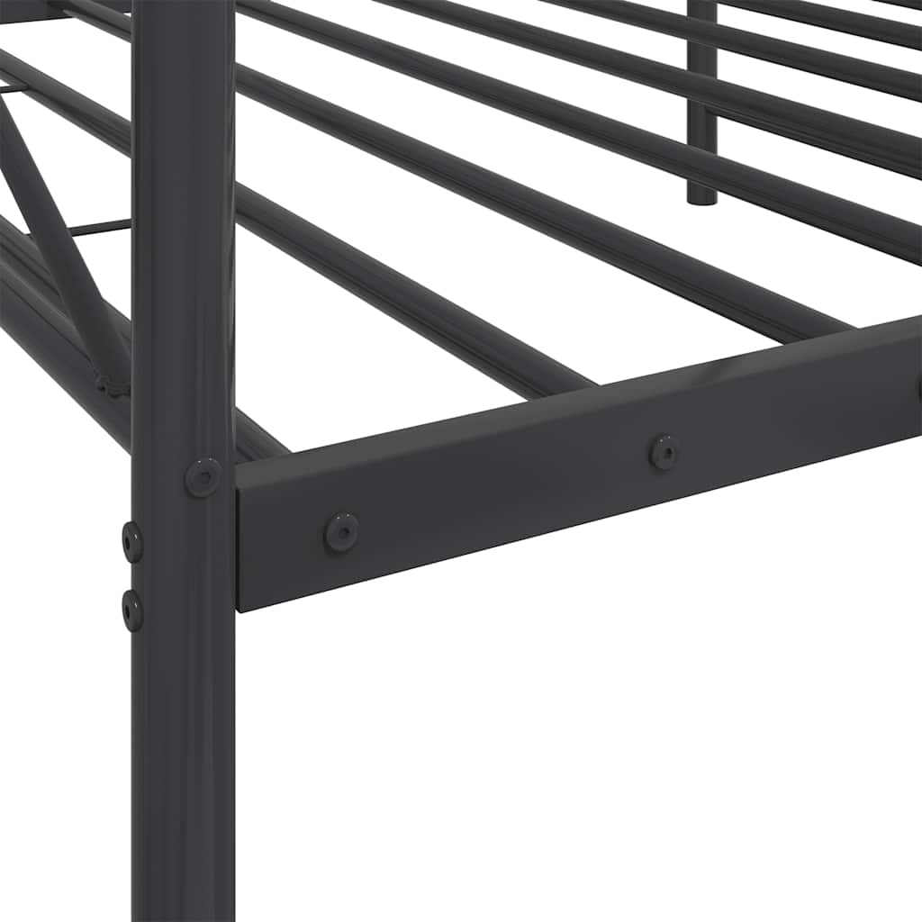 vidaXL Day Bed without Mattress Black 100x200 cm Steel
